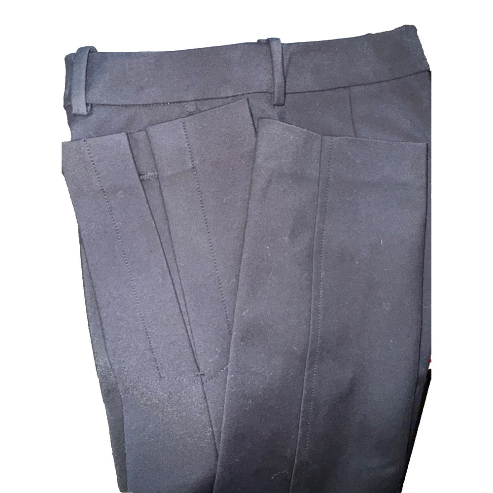 REISS ATELIER 01 Kate black tapered Leg Trousers Size US 6 side split cuff